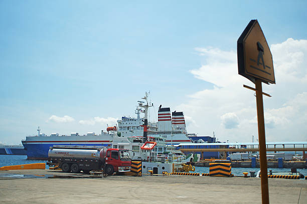 istock passenger ships docked at sea port pier 537836950
