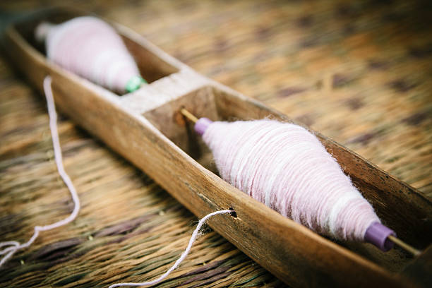 Part of loom homemade,shallow Depth of Field.