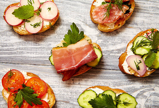 istock sandwiches with ricotta, cucumber, radishes, bacon 537839244