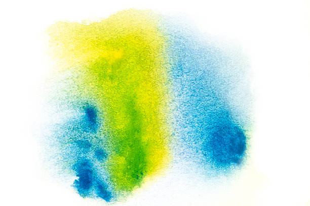 istock Colorful water color brush texture on white background 537841686