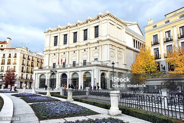 Teatro Real Opera House In Madrid Spain Stock Photo - Download Image Now - Arranging, Arts Culture and Entertainment, Autumn