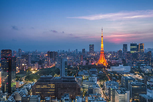 istock Tokyo city view and Tokyo Tower 537844194