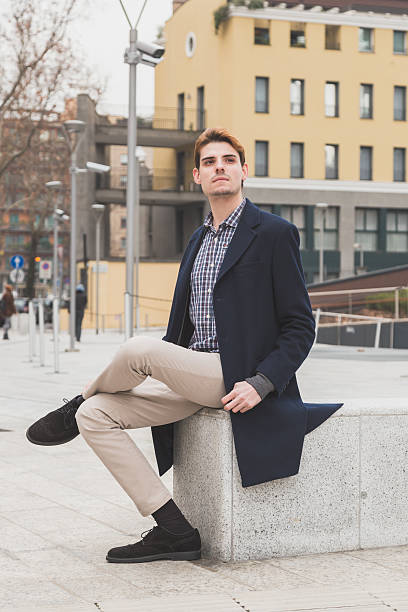 istock Young man posing in the city streets 537845740