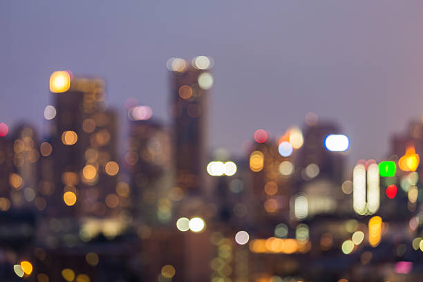 istock City blurred lights and office building, abstract bokeh 537845796