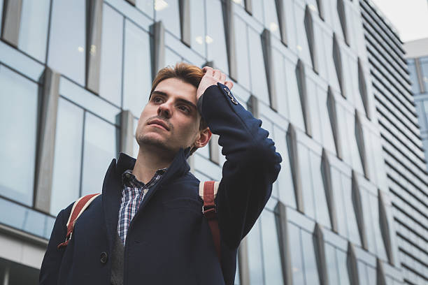 istock Young man posing in the city streets 537846166