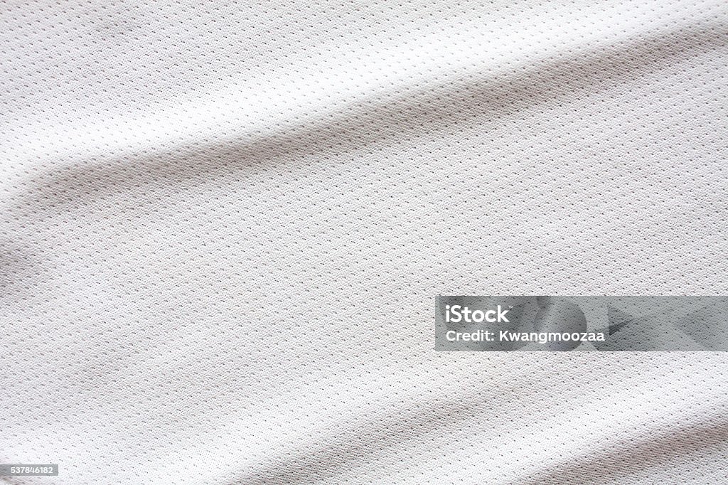 White sports clothing fabric jersey White sports clothing fabric jersey texture Textured Stock Photo