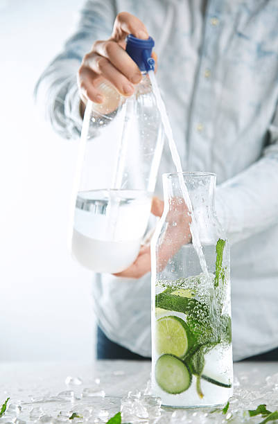 istock Summer time cold icy refreshment set in street outside bar 537846420