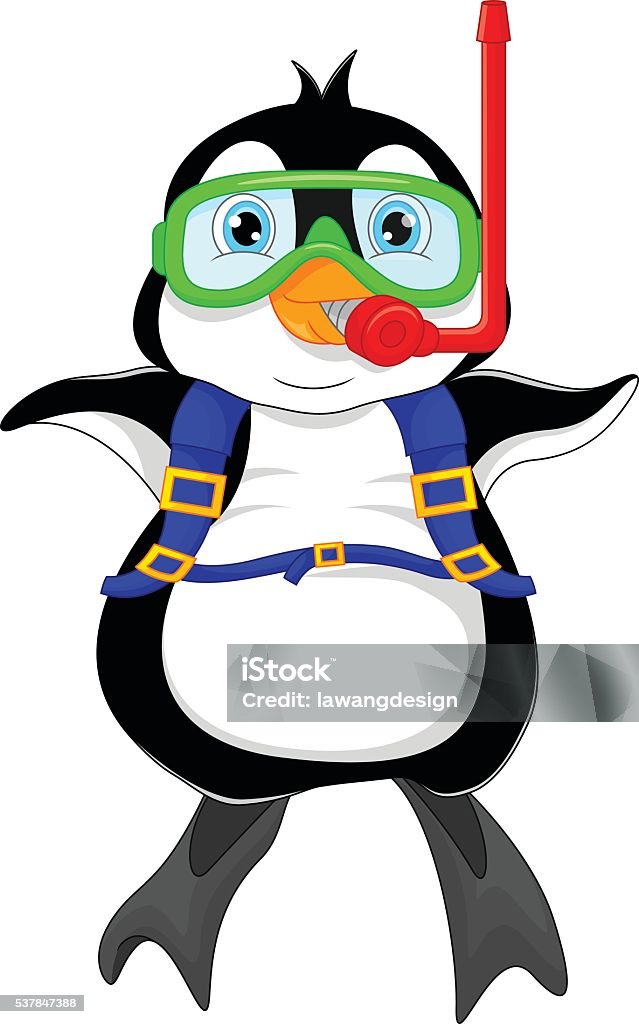 cute penguin cartoon vector illustration of cute penguin cartoon Animal stock vector