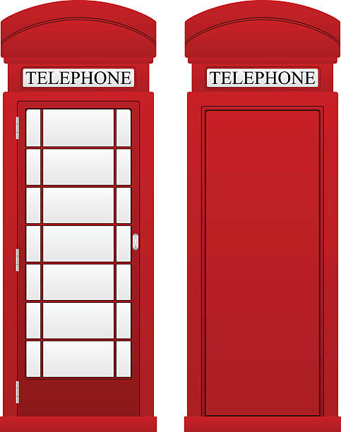 ilustrações de stock, clip art, desenhos animados e ícones de caixa de telefone - telephone booth telephone pay phone telecommunications equipment