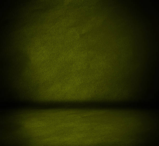 grüne wand und boden innen hintergrund - leather green hide textured effect stock-fotos und bilder