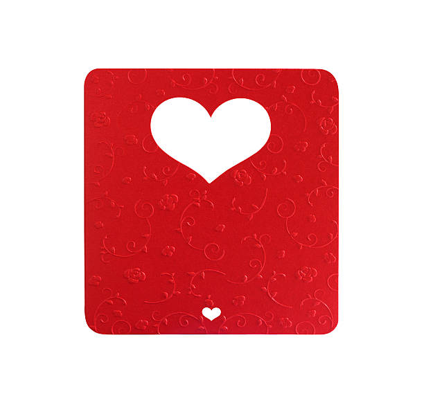 istock white heart shape cut on metallic paper color 537850737