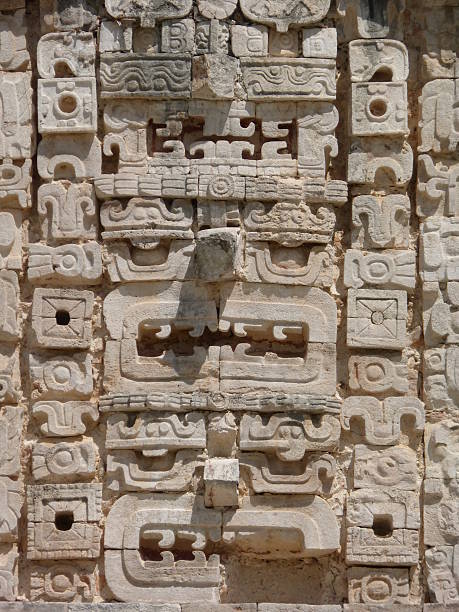 istock Mayan mask carved in stone 537852237