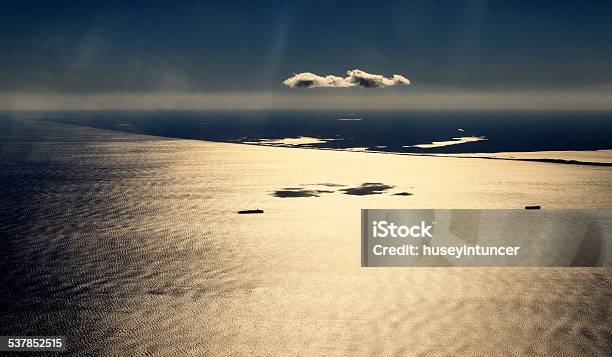 High Angle New York And Sea Stock Photo - Download Image Now - 2015, Aerial View, Atlantic Ocean
