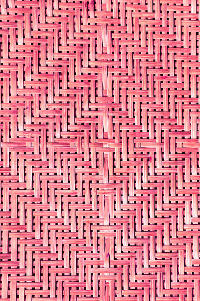 Pattern of Thai style bamboo handcraft background Pattern of Thai style bamboo handcraft texture background multi colored woven macro mesh stock pictures, royalty-free photos & images