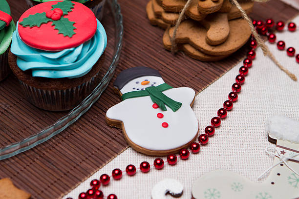 istock Christmas various gingerbread cookies, cakes, cupcakes 537855341