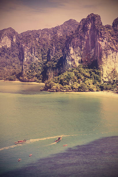 Vintage filtered picture of a beautiful beach.