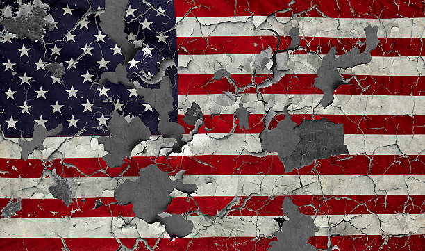 istock Old American Flag Chipping Paint 537856859