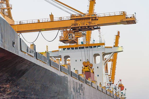 istock Container ship and cargo logistic the harbor in Asia , 537861826