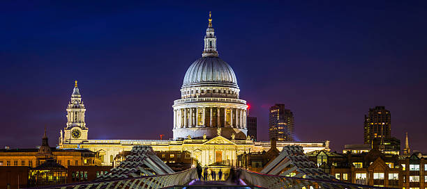 istock London St Pauls Cathedral illuminated at night overlooking Millenium Bridge 537866324