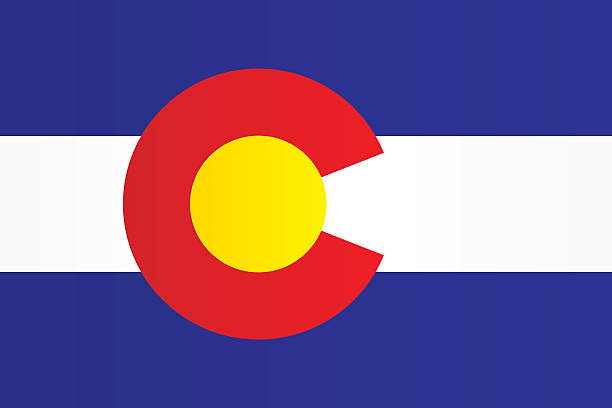 flagge von colorado - colorado flag us state flag usa stock-grafiken, -clipart, -cartoons und -symbole