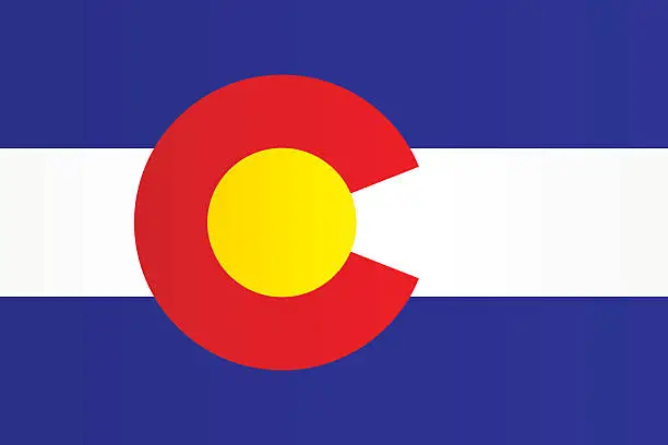 Vector illustration of Flag of Colorado