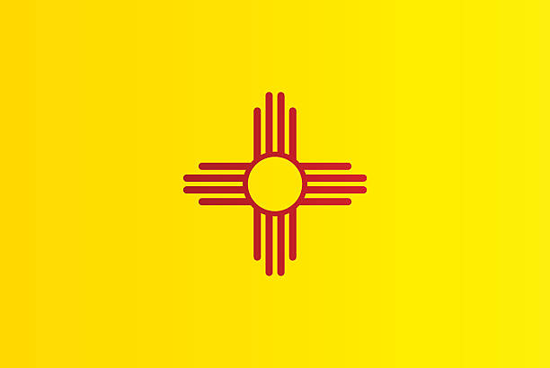 뉴 멕시코 플래깅 - new mexico flag stock illustrations