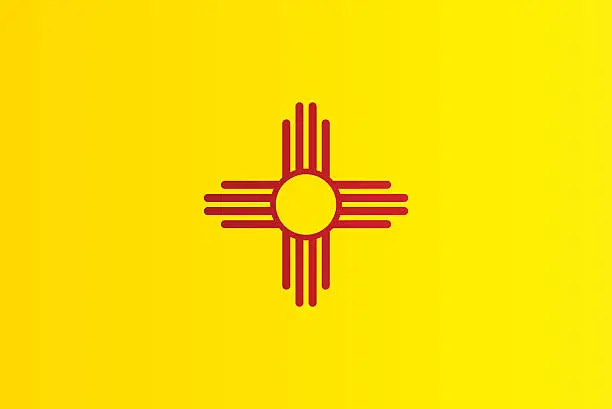 Vector illustration of Flag of New Mexico