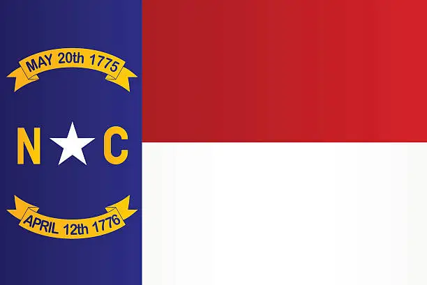 Vector illustration of Flag of North Carolina