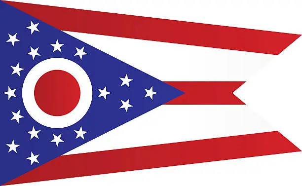 Vector illustration of Flag of Ohio