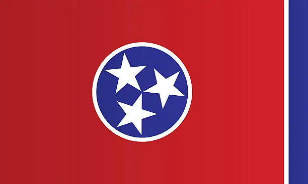 Vector illustration of Flag of Tennessee