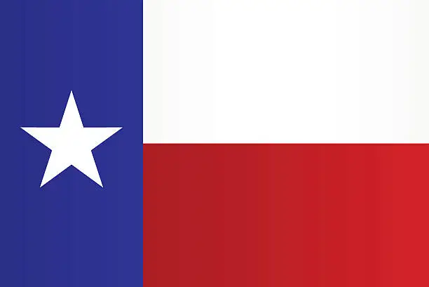 Vector illustration of Flag of Texas