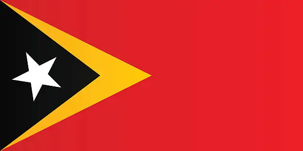 Vector illustration of Flag of East Timor