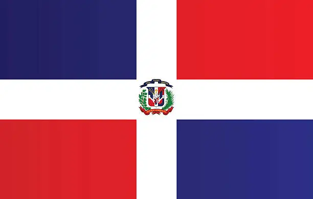 Vector illustration of Flag of Dominican Republic