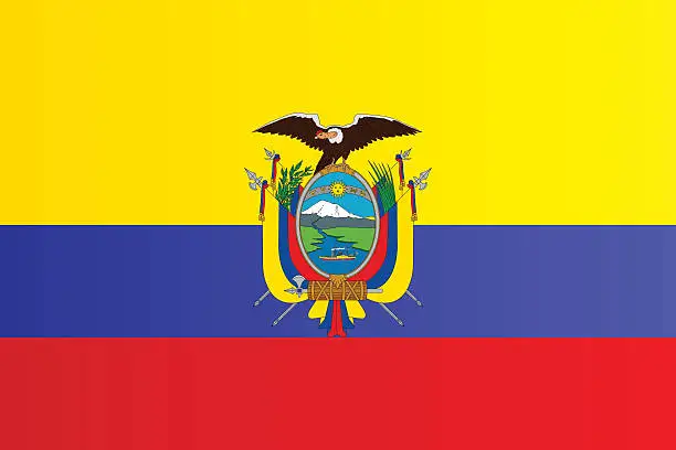 Vector illustration of Flag of Ecuador