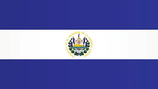 Vector illustration of Flag of El Salvador
