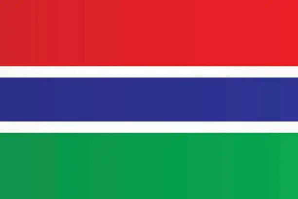 Vector illustration of Flag of Gambia