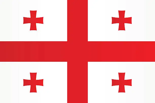 Vector illustration of Flag of Georgia