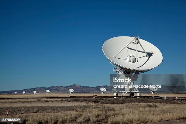 Very Large Array Radio Telescopes Stock Photo - Download Image Now - 2015, Black Hole - Space, Communication