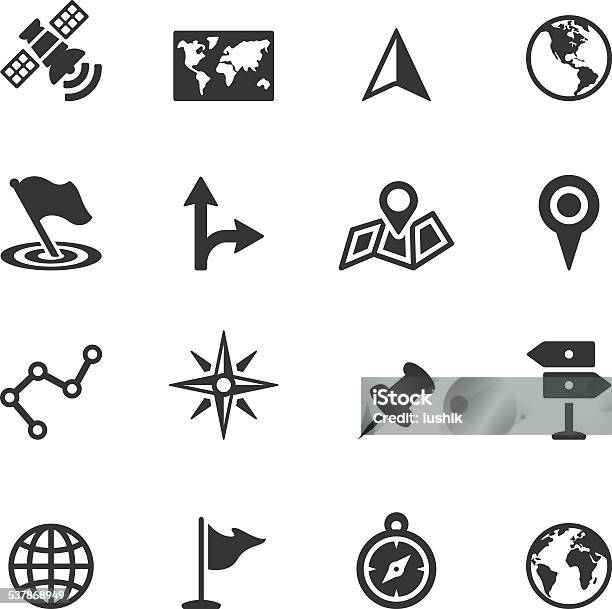 Soulico Icons Navigation And Map Stock Illustration - Download Image Now - Icon Symbol, Position, Map