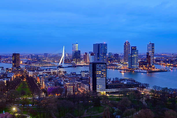 istock Rotterdam at Twilight from Euromast 537869949
