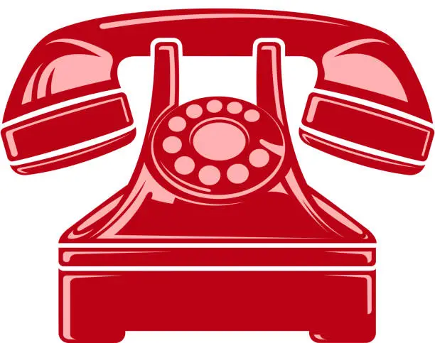 Vector illustration of classic telephone