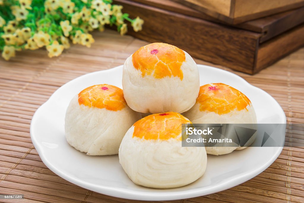 Chinese pastry or moon cake, Chinese festival dessert 2015 Stock Photo