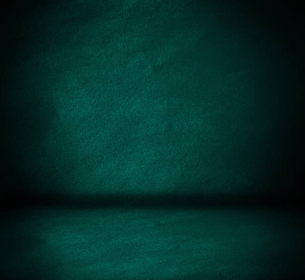 blauen wand innen hintergrund und etage - leather green hide textured effect stock-fotos und bilder
