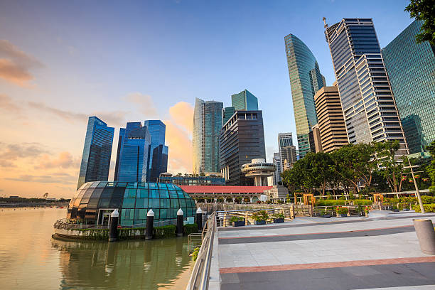 istock Beuatiful sunrise in the morning at Singapore 537872717