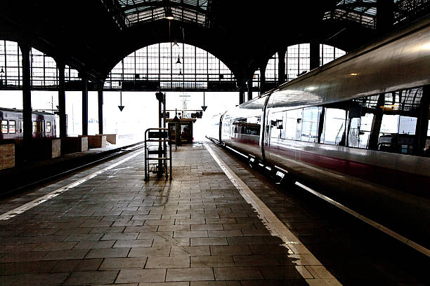 istock high speed train in station in Wintertime 537872943