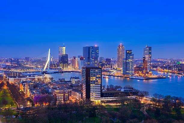 istock Rotterdam at Twilight from Euromast 537873021