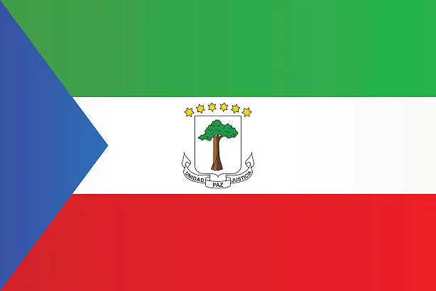 Vector illustration of Flag of Equatorial Guinea