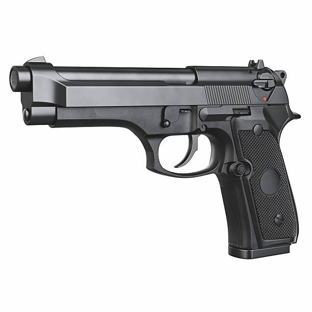 istock Gun metallic police, military 537874034