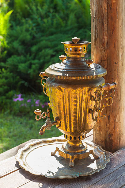 istock Traditional Russian Samovar in summer garden 537874570