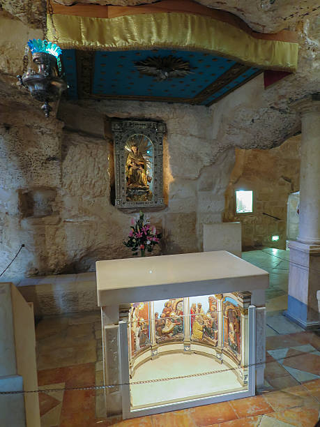dem altar " milch grotto" in bethlehem. palästina - mystic connecticut nobody new england stock-fotos und bilder